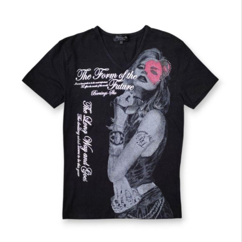 Bernings Sho y2k V-neck T-shirt