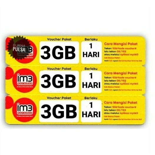 INDOSAT DATA FREEDOM INTERNET HARIAN 3GB 1HARI