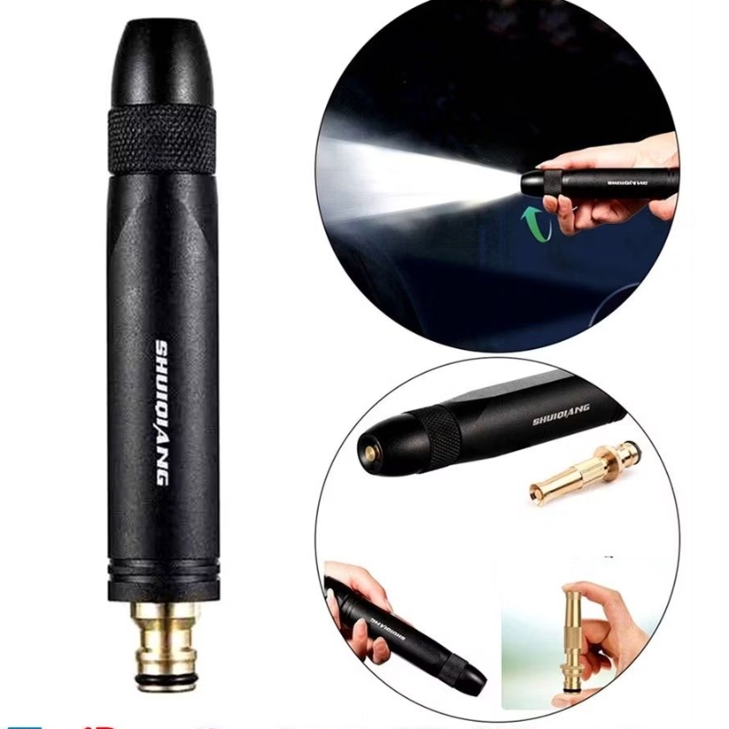 HITAM Kepala Semprotan SELANG  AIR CUCI MOTOR MOBIL Kuningan Spray Stim Head Hose BLACK Nozzle Sempr