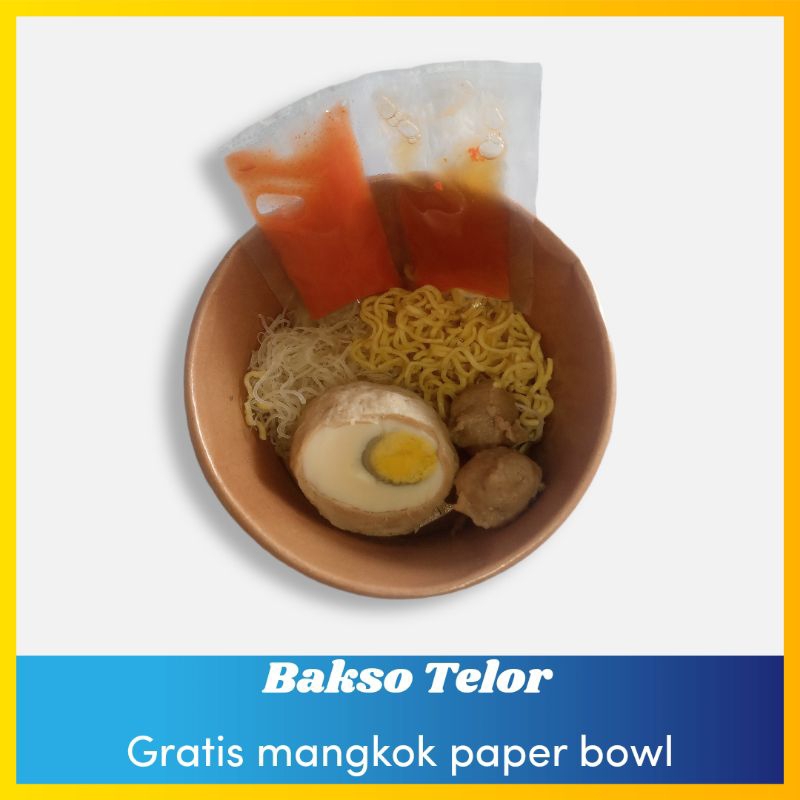 

bakso isi telor ayam (mangkok papel bowl)