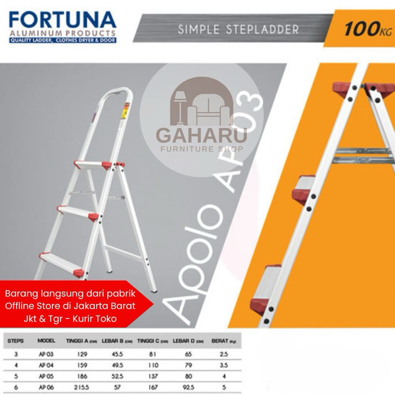 Tangga Lipat Alumunium Fortuna Apolo