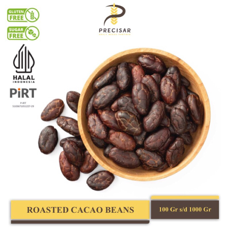 

Biji Kakao Panggang / Roasted Cacao Beans (Freshly Roasted) - Natural | Organic | Vegan | NON-GMO