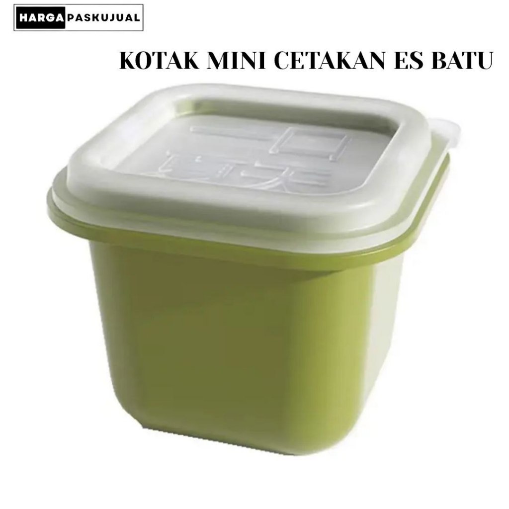 Kotak Mini Cetak Es Batu Puding Coklat Cetakan Es Batu Bentuk Kotak Kecil Bahan Silikon Dengan tutup