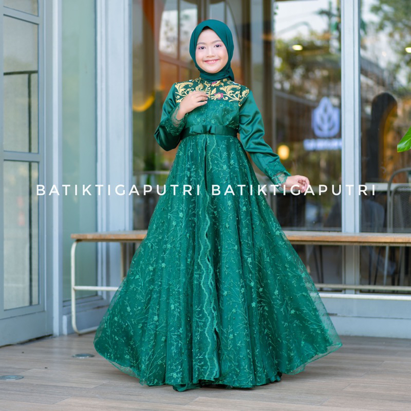 big promo (mutiara cinta dress) gamis anak perempuan brokat mutiara dress brokat premium gamis
