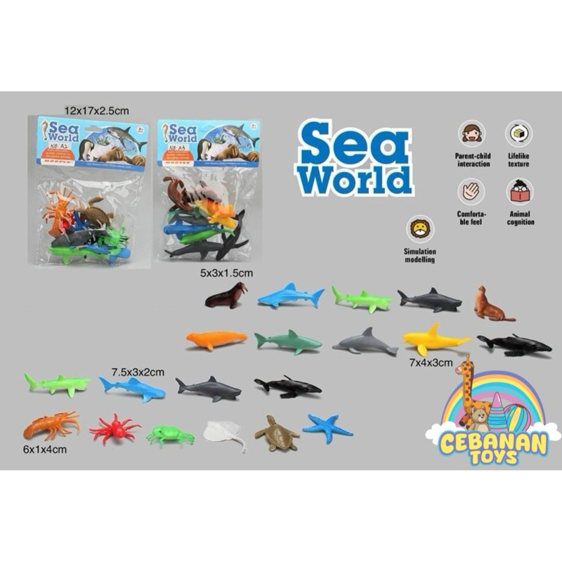 Mainan ikan - ikanan || mainan ikan hiu karet || Sea World mainan || ikan mainan || ikan kecil maina