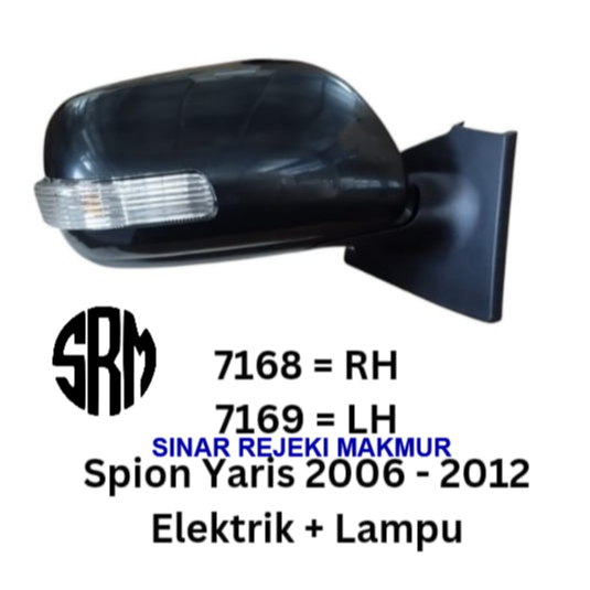 KACA SPION TOYOTA YARIS ELEKTRIK LAMPU HITAM 2006 2007 2008 2009 2010 2011 2012