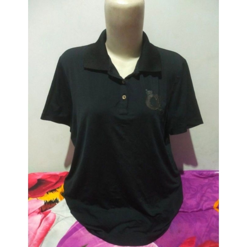 PL Kaos Kerah Crocodile Hitam