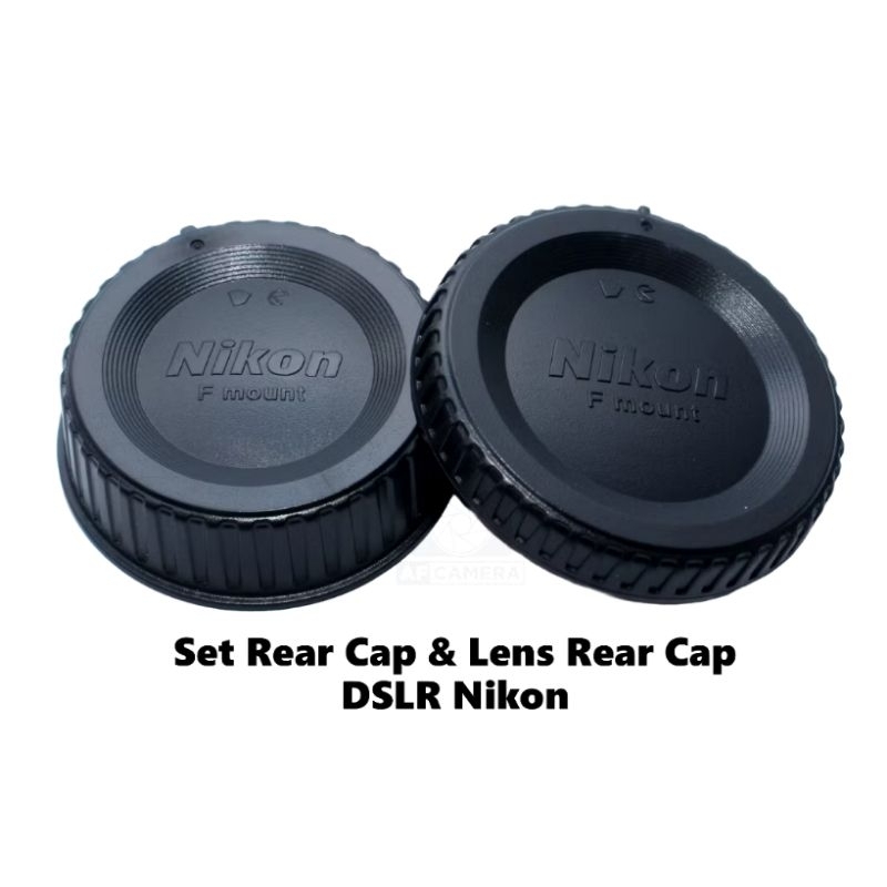 (Bisa COD) Set Body Cap & Lens Rear Cap Nikon DSLR D3000 D3100 D3200 D3300 D3400 D3500 D5100