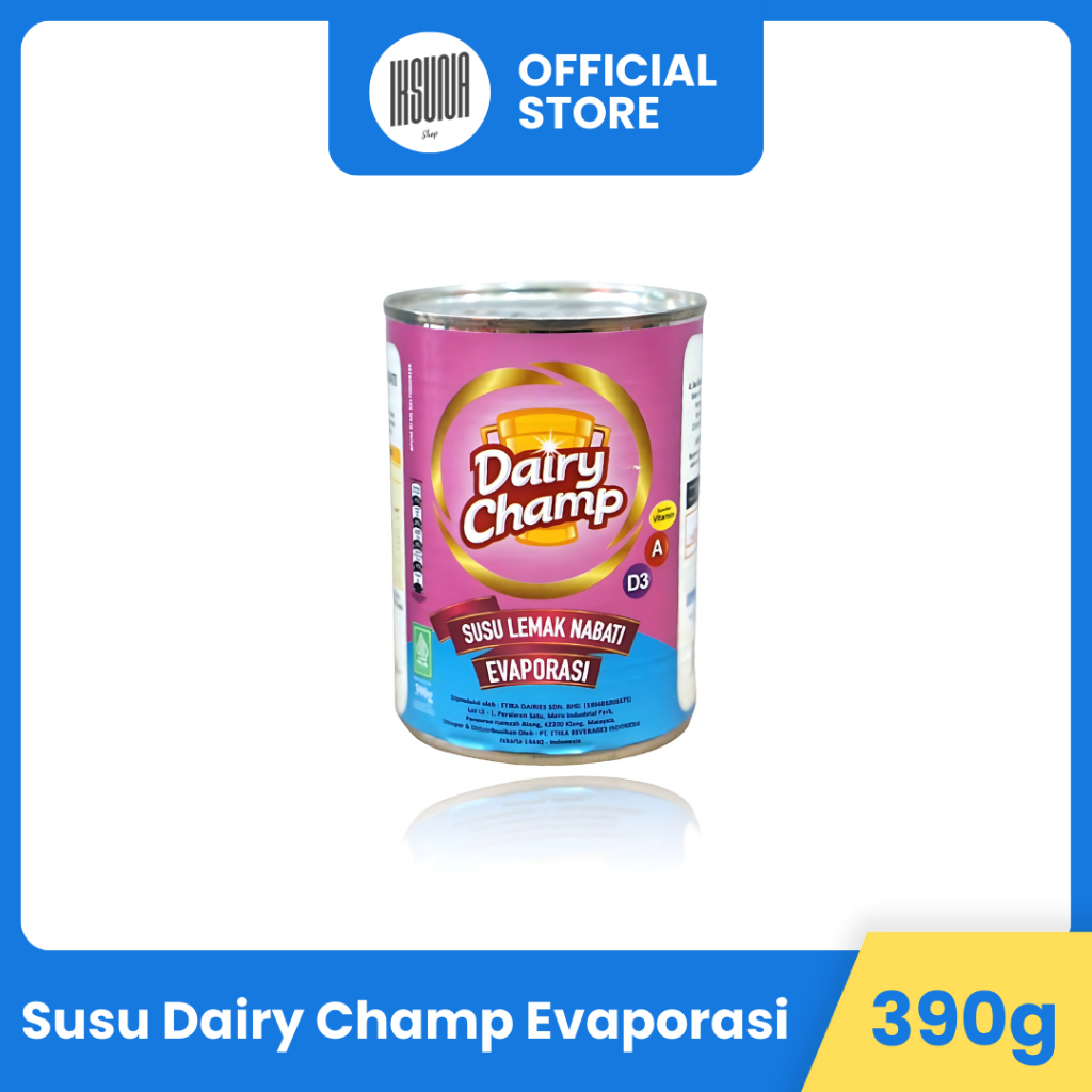 

Dairy Champ Evaporasi Kaleng 390gr Eceran Susu Lemak Nabati