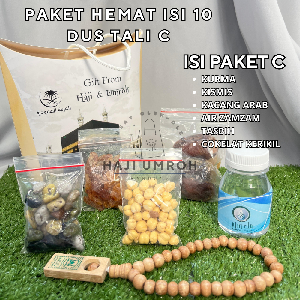 

NOB Paket 10pcs Oleh Oleh Haji dan Umroh Dus Tali Tenteng Air Zamzam