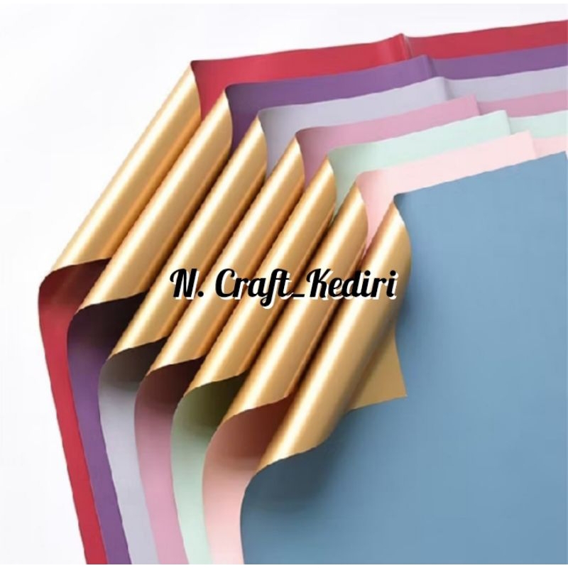 

Kertas Buket 2 Warna Lembaran bicolor Gold Flower Wrapping Paper Kertas Buket Warna
