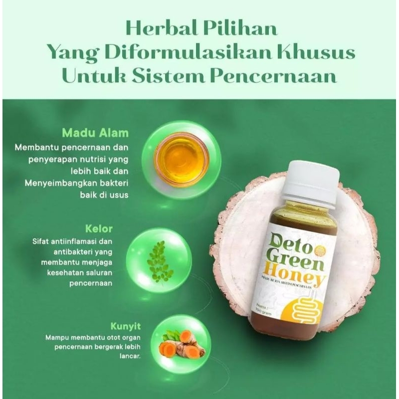 

madu deto green 200ml. membantu menjaga imun tubuh, original herbal halal.
