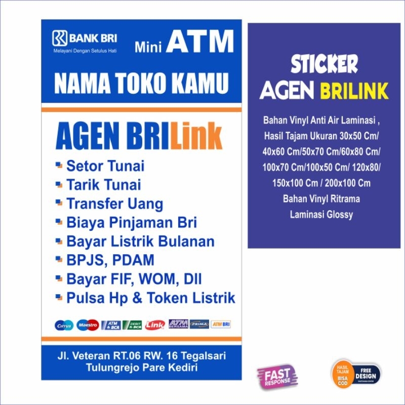 

Sticker Agen Brilink Bisa Custom Desain