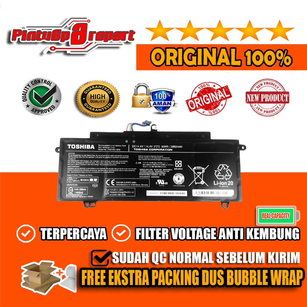 (GENUINE PA5149U-1BRS) ORI BATERAI TOSHIBA TECRA Z40 Z40-A Z40-B Z40-C Z50 Z50-A Z40-A-10K Z40-A-110
