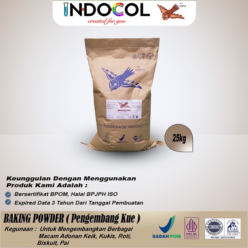 

BAKING POWDER Double Acting Cap Pipit (A-1) @25 Kg