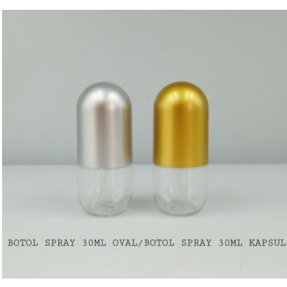 Botol Spray 30ml Botol Spray 30ml Oval PET Botol Spray 30ml Kapsul