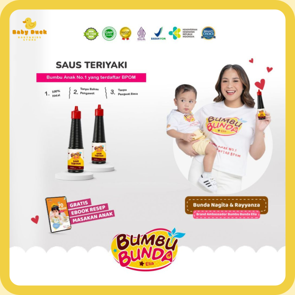 

Bumbu Bunda Elia Saus Teriyaki Non MSG Saus Tiram Bumbu MPASI Masakan Bayi
