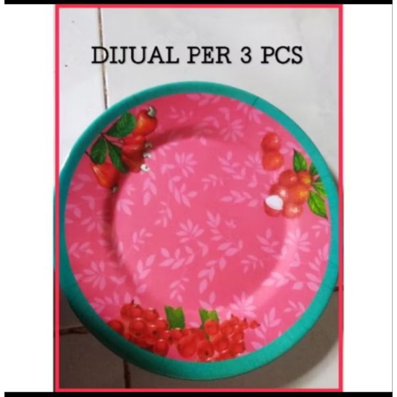 PIRING MELAMIN CEPER BULAT/ PIRING MELAMIN BESAR 10INCH/ PIRING MELAMIN MOTIF/ PIRING MELAMIN TEBAL 