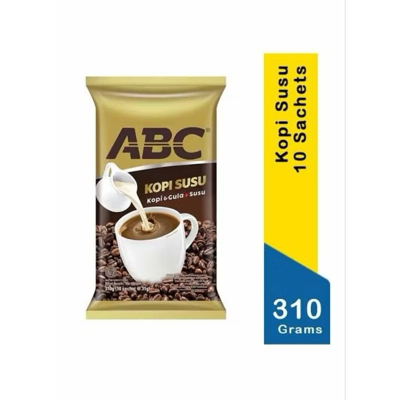 

ABC KOPI SUSU RENCENG (10PCS) Kopi ABC kopi susu sachet 31gram RENCENG ( ISI 10) ABC Kopi Susu 10 x 30 gr