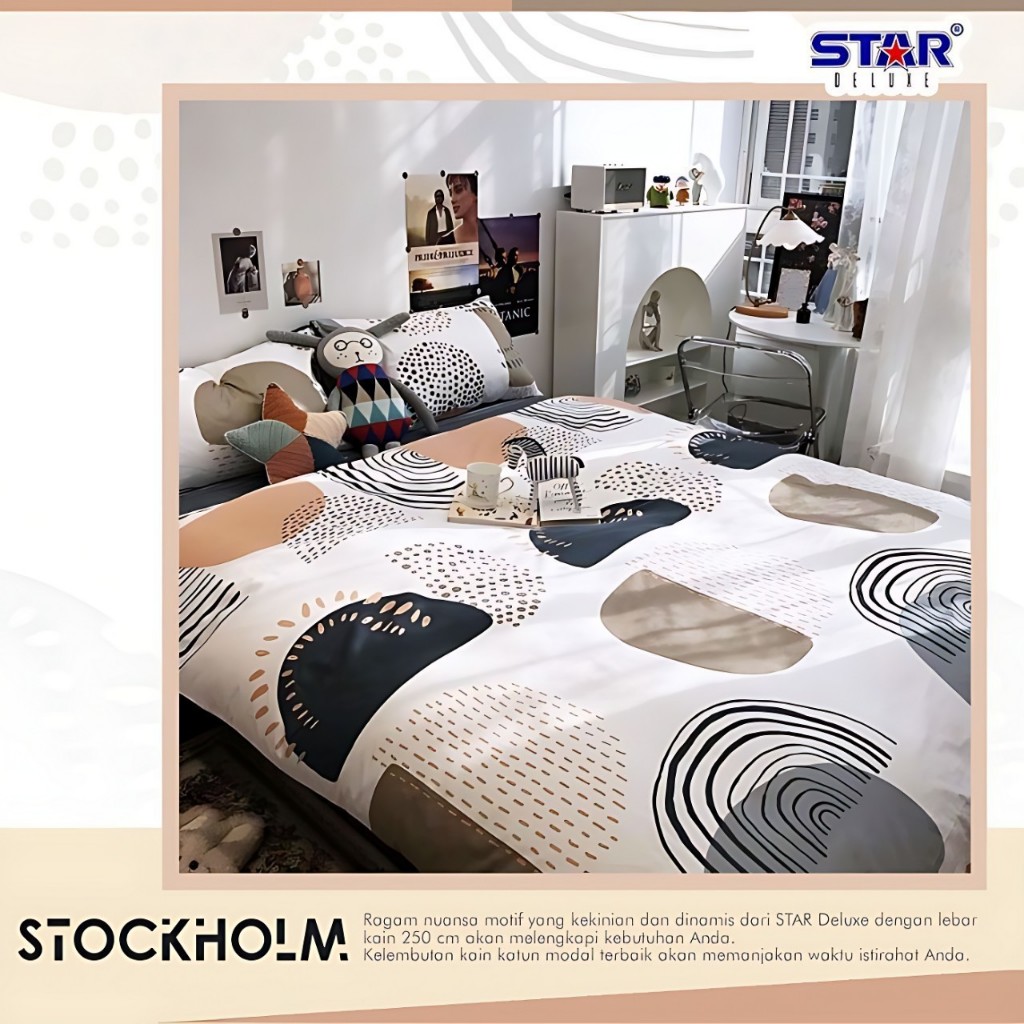 Sprei Set Katun STAR Motif Stockholm