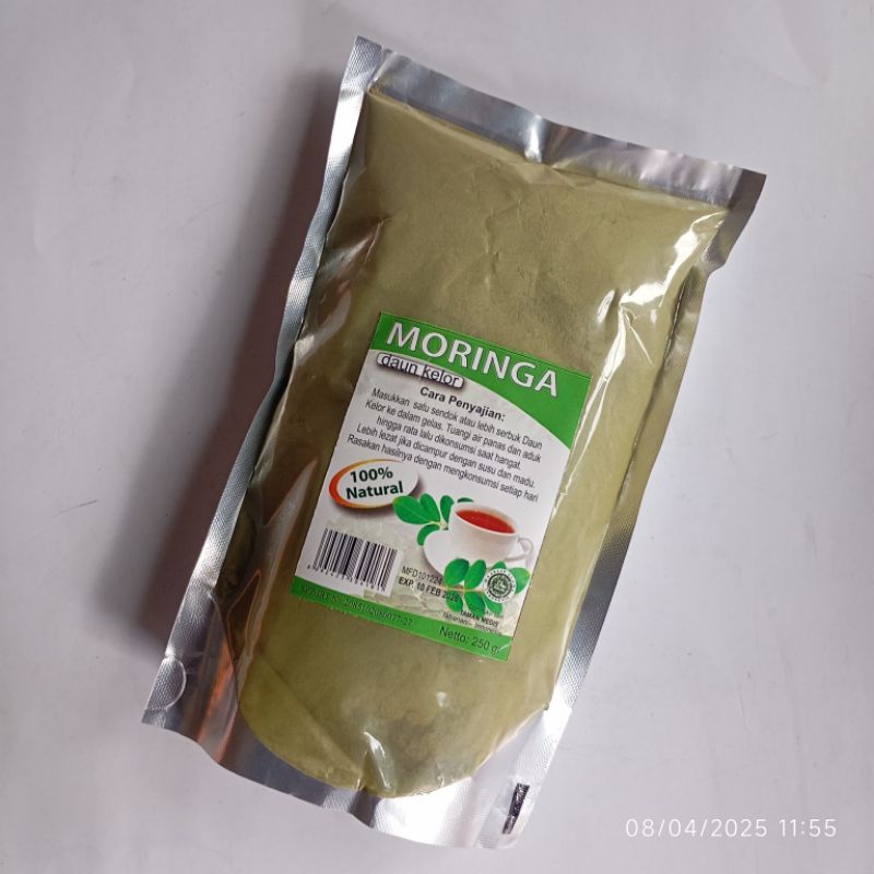 

MORINGA POWDER 250GR BUBUK DAUN KELOR SERBUK