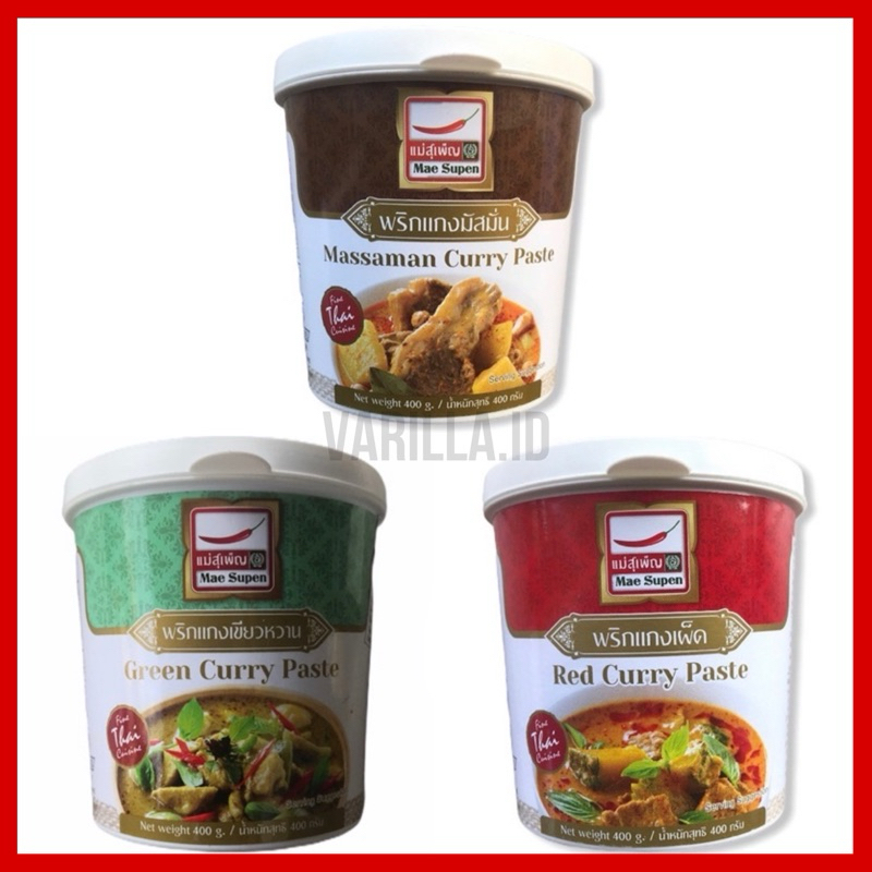 

READY TERMURAH Mae Supen / MaeSupen Ori THAILAND 100% | Yellow Curry Paste | Green Curry Paste
