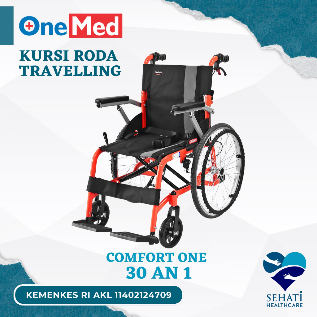 Onemed Kursi Roda Comfort One 30 AN 1 Alat Bantu Jalan Rumah Sakit Medis Kesehatan