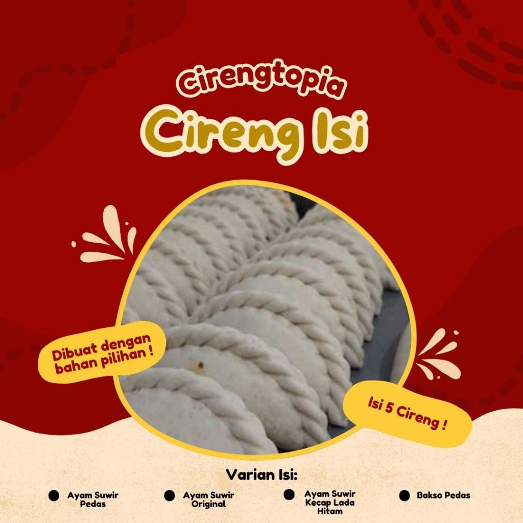 

[CIRENGTOPIA] Cireng Isi Bakso Pedas 5 pcs