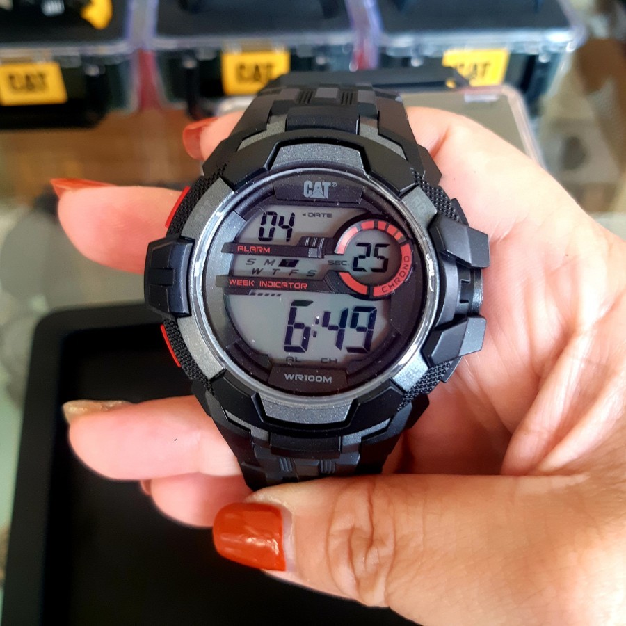 100% ORIGINAL  JAM TANGAN PRIA CATERPILLAR CAT 1C.167.21.248 BLACK RUBBER