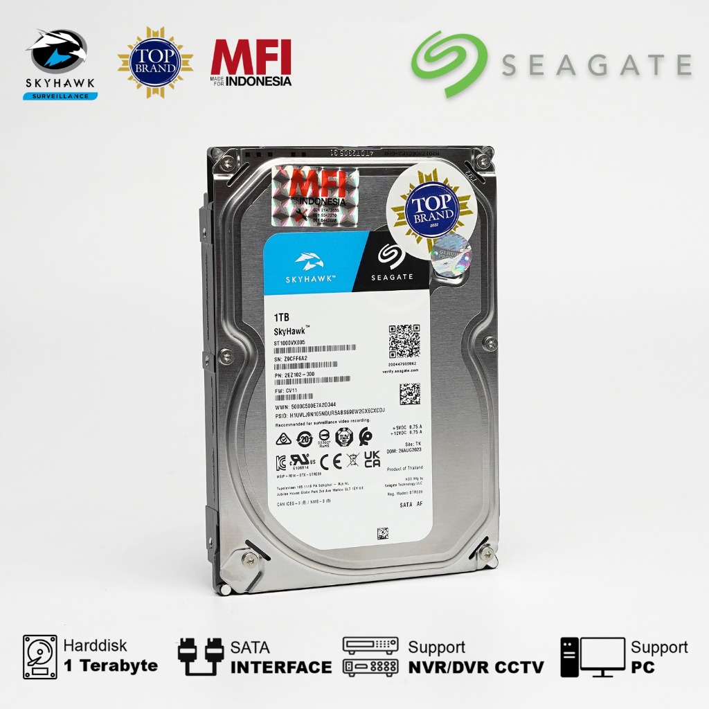 Harddisk Seagate skyhawk 1 tb MFI ori resmi harddisk seagate mfi garansi