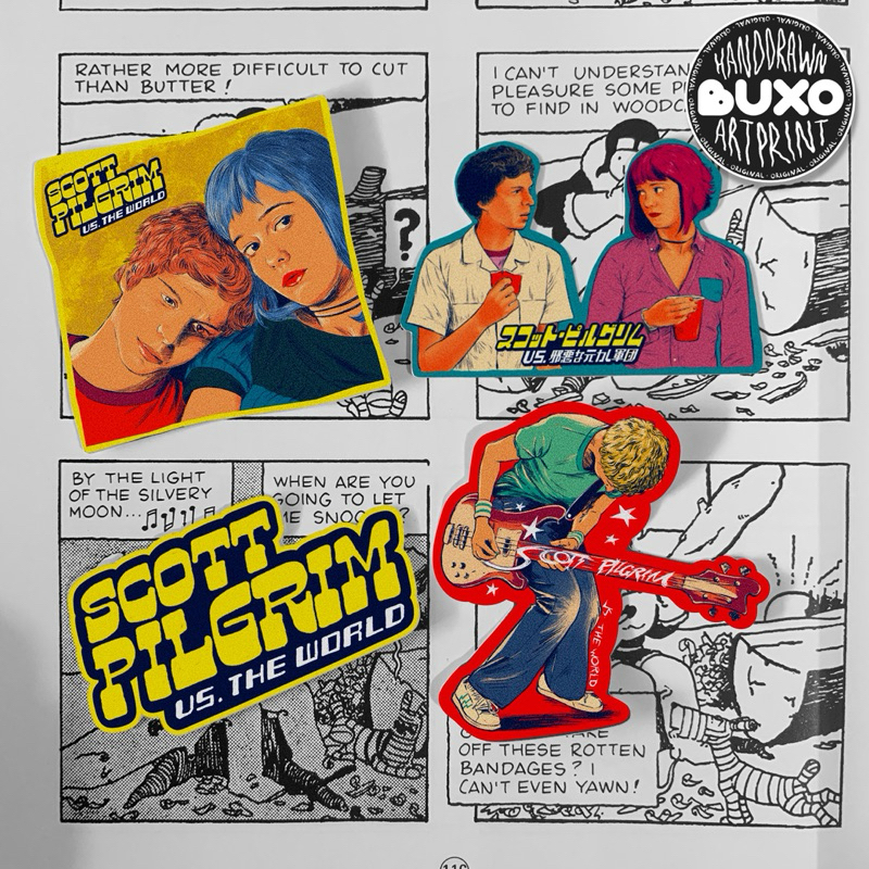 

buxo - SCOTT PILGRIM VS THE WORD vinyl sticker / sticker film movie series lucu laptop tumbler helm waterproof aesthetic y2k