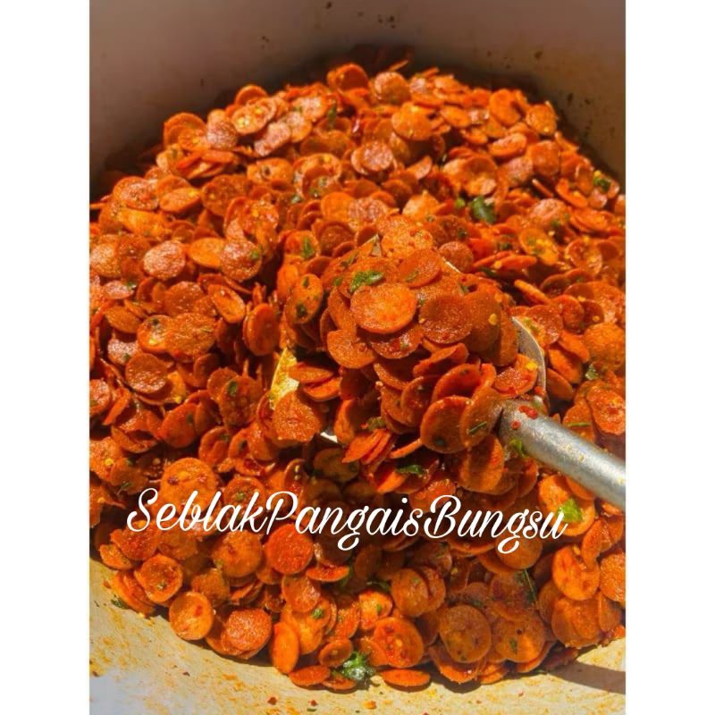 

sosreng/sosis goreng extra pedas daun jeruk isi 250 gram