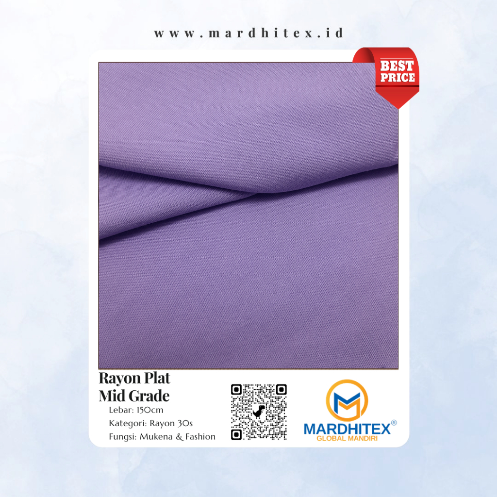 Kain Rayon / Viscose Bahan Mukena, Eceran per Meter