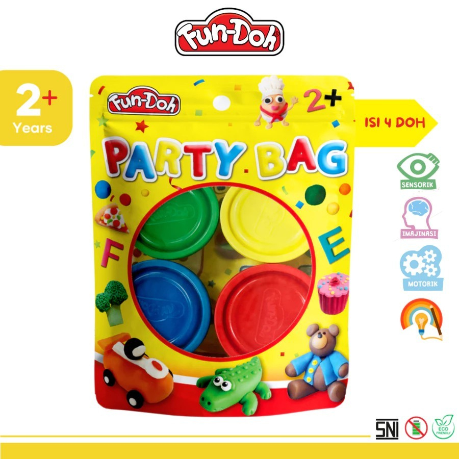 FUNDOH PARTY BAG [ISI 4] Harga Grosir - Mainan Anak Refill Isi Ulang Lilin Plastisin Clay Untuk Anak