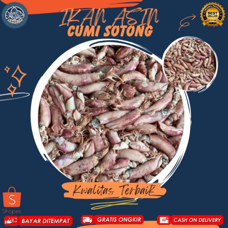 

Ikan Asin Cumi Sotong Super kemasan murah 250 gram 500 gram dan 1 kg