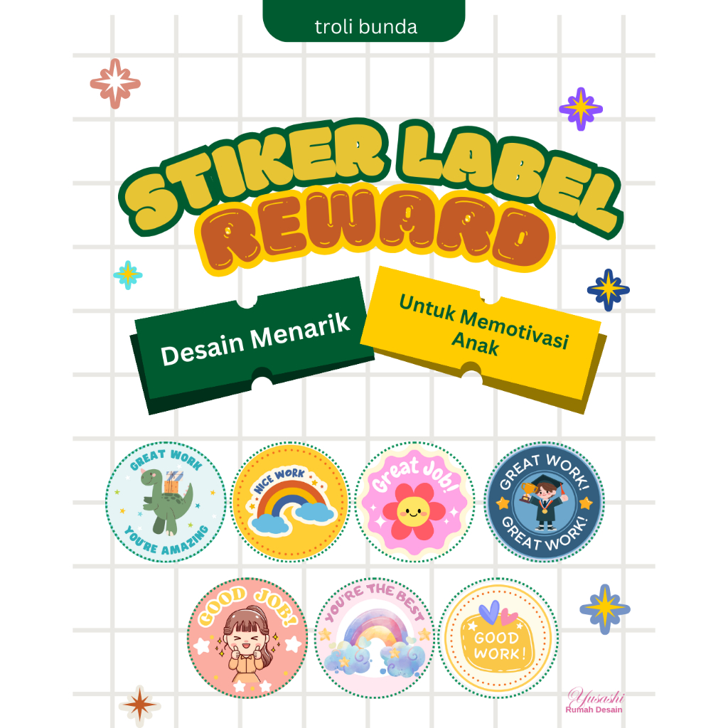 

Stiker Label Reward Anak Motivasi Belajar