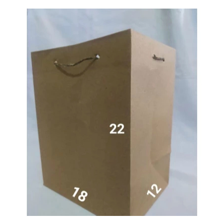 ✅ EMKA ✅  PAPERBAG COKLAT UKURAN BESAR | Paperbag polos ukuran R5(18×22) / Paper bag polos / tas ker