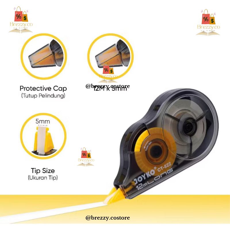 

Correction Tape / Pita Koreksi Roll Tip-X Stationery