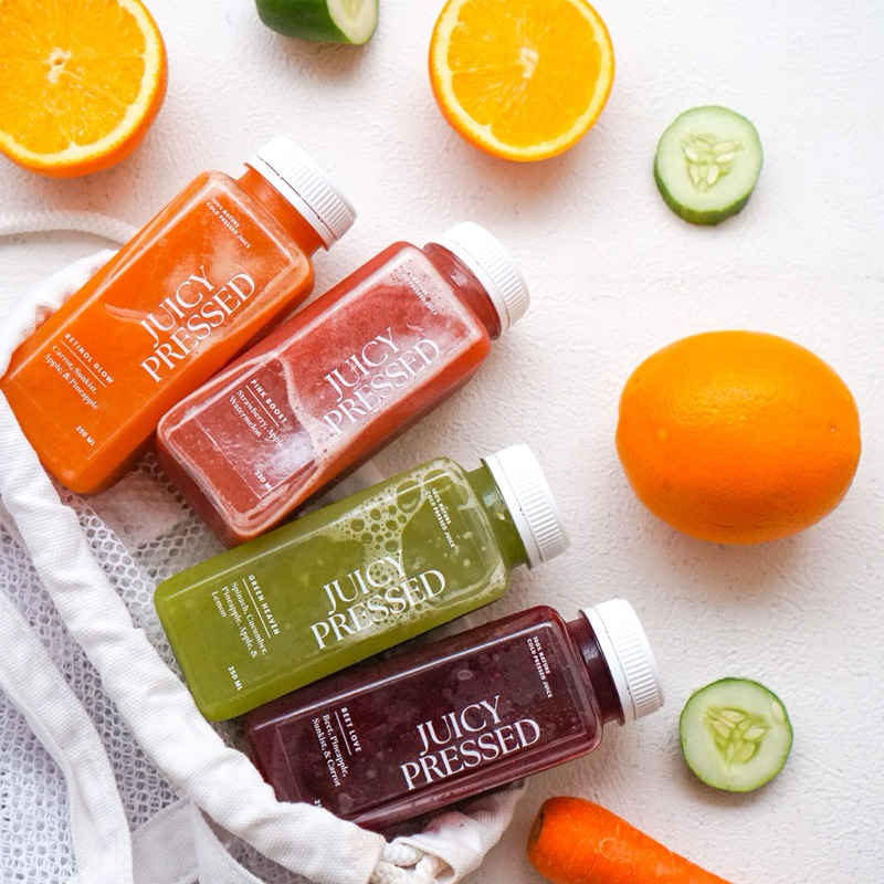 

Juicy Pressed - Paket 4 botol Detox Cold Pressed Juice / Jus 100% buah dan sayuran segar