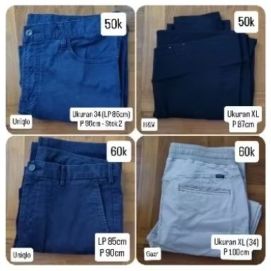 Celana Panjang Bahan Preloved Second Brand