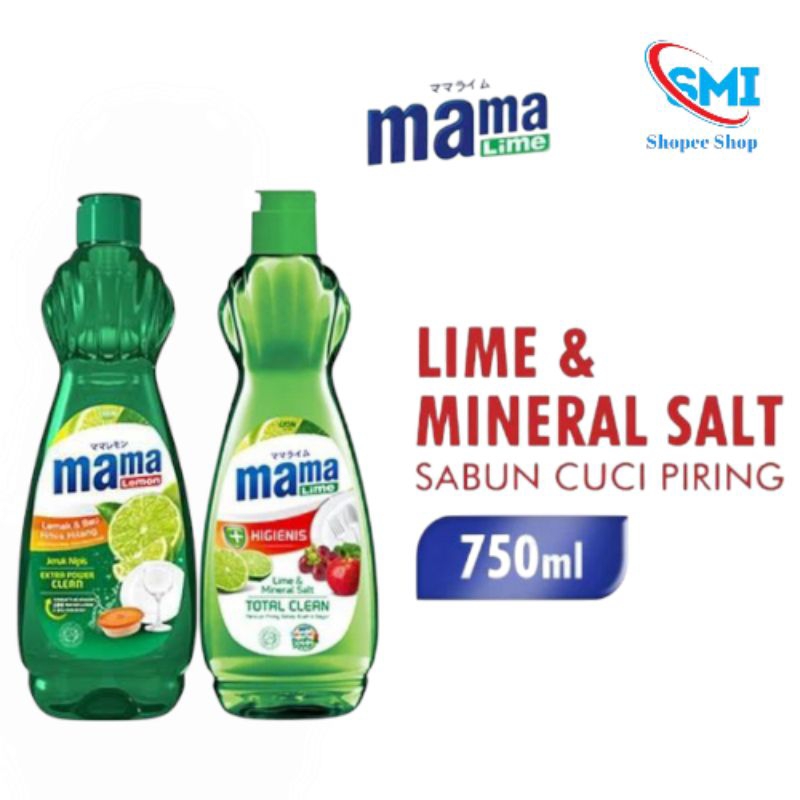 MAMA LEMON SABUN CUCI PIRING JERUK NIPIS & MAMA LIME BOTOL 750 ml