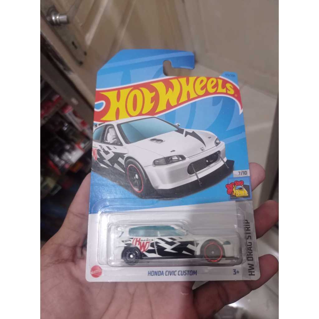 Hotwheels honda civic eg custom hitam putih