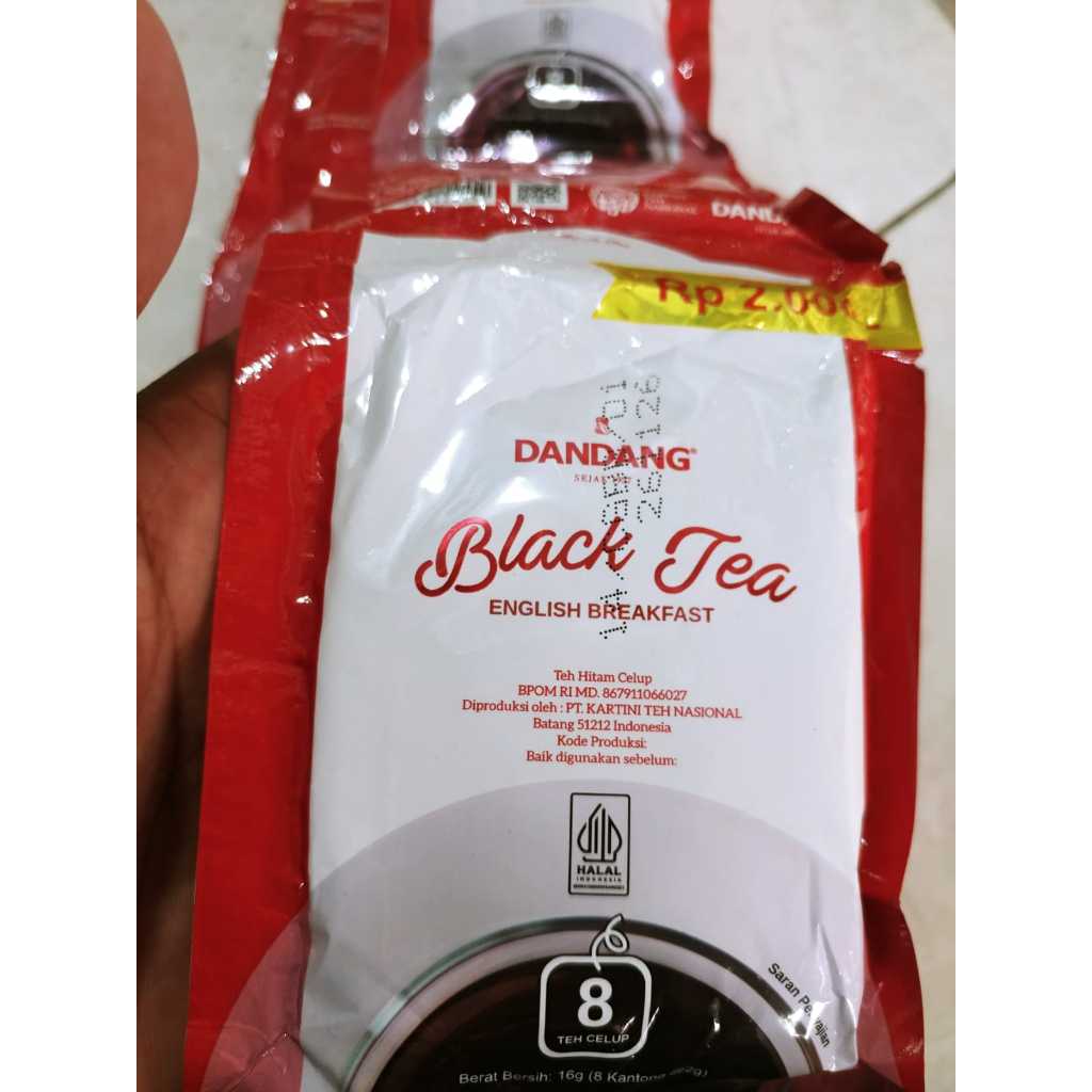 

10Pcs / 1 Renteng Teh Celup Saset Dandang Black Isi 8 Kantong Teh