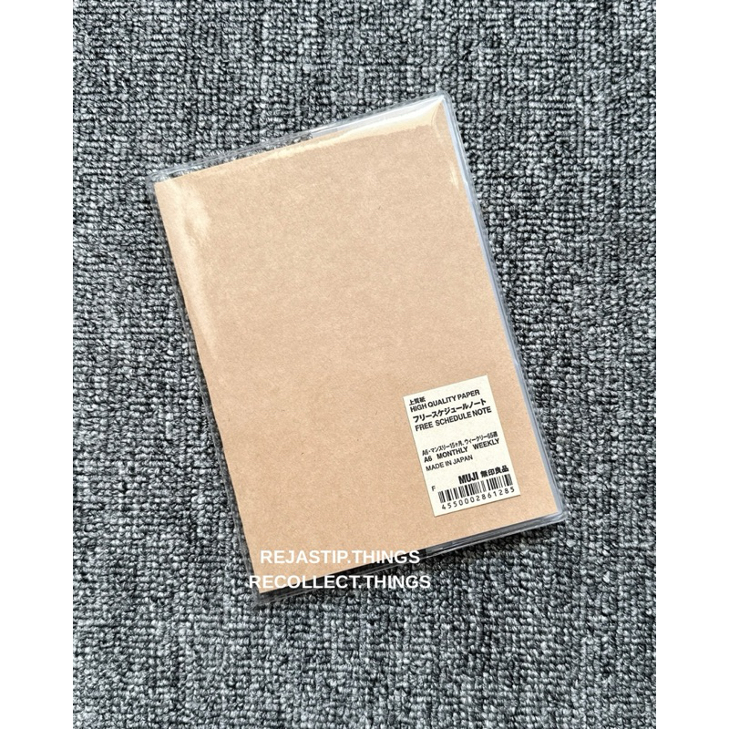 

recollect.things Muji Free Schedule Note A6 | Monthly Weekly Planner Book High Quality paper new