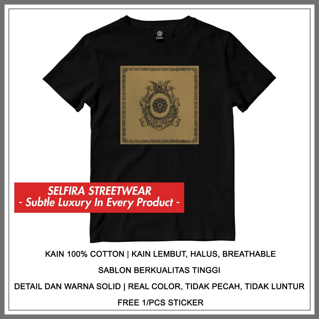 Kaos Distro Dewa 19 - Kerajaan Cinta