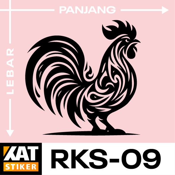 RKS 09 : Fresh Sticker Cutting Ayam Jago Chicken Broiler Tato Tatto Emblem Logo list Variasi Backdoo