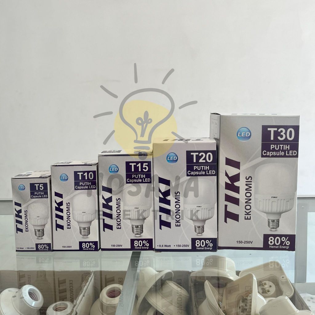 Promo Harga grosir Lampu LED TIKI 5,10,15,20,30 watt / lampu led ekonomis / lampu bohlam kapsul LED