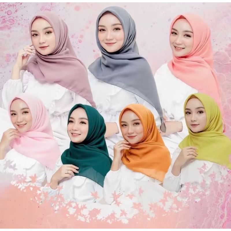 HIJAB SEGI EMPAT BELLA SQUARE / KERUDUNG SEGI4 BELLA SQUARE / BELLA SQUARE POLLYCATOON UK110x110
