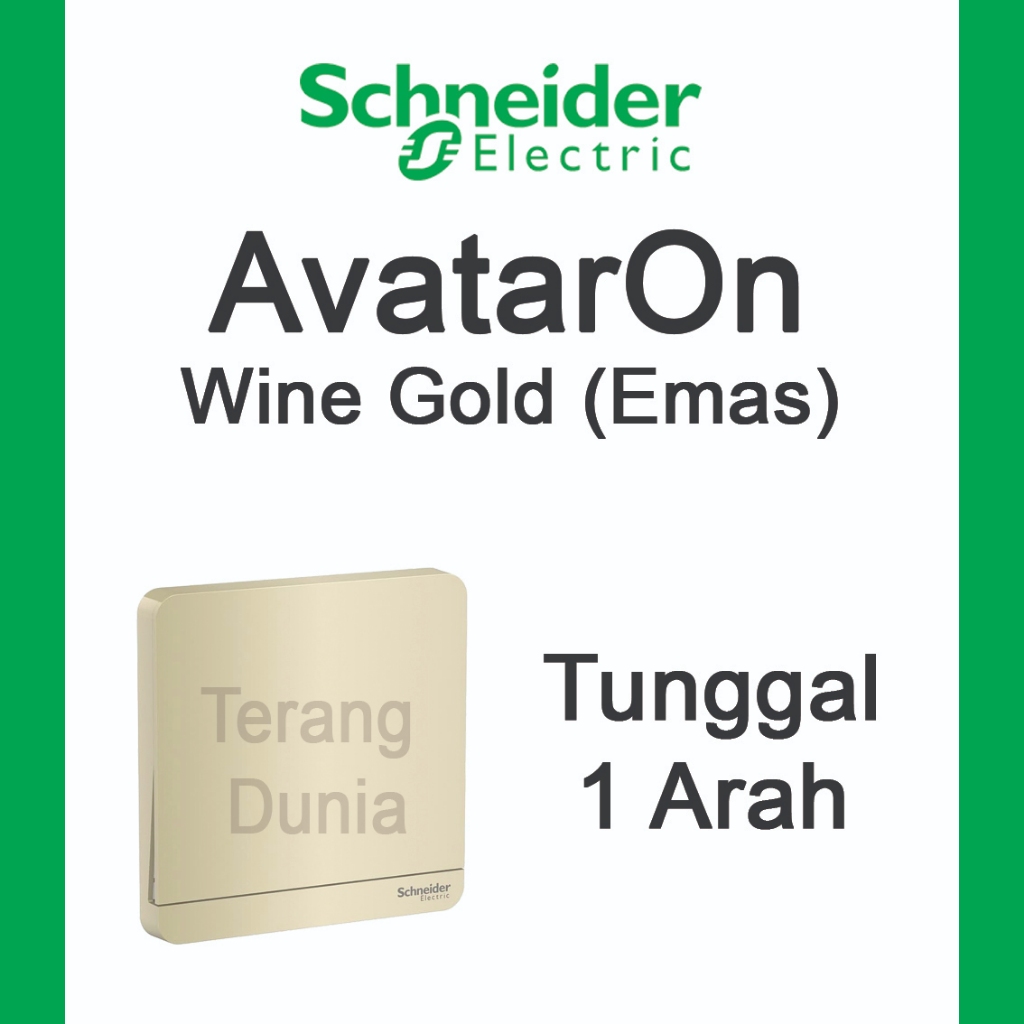 Saklar Tunggal Schneider Avataron Gold Saklar Engkel Avataron Gold Saklar 1 Schneider Avatar on Gold