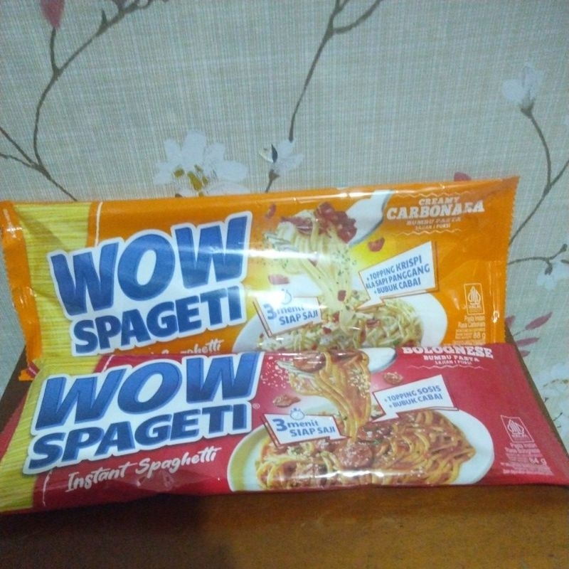 

WOW SPAGETI SPAGHETTI INSTANT CARBONARA BOLOGNESE BOLOGNAIS BOLONAIS